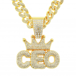 European Hip Hop Full Diamond Crown CEO kirjaripats Kuuba kaelakee Hipster Meeste Hip Hop Streeti &ouml;&ouml;klubi aksessuaarid