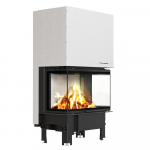 Steel fireplace KRATKI REGNOR 800/400 8 kW &Oslash; 200 3-sided, self closing door