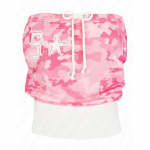 Uus Y2k Suvine Strapless Top Komplekt Naistele Hip Hop Mood Camouflage Tikitud Seksikas Kitsas Strapless Top Gooti Punk Streetwear Komplektid S valge