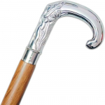 Jalutuskepi messingist k&auml;epidemega puidust vintage disainer antiik-viktoriaanlikus stiilis M aero