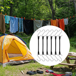 6x Rubber Bungee Cords for Securing Tarps 6 inch Flexible Fasten Equipment Travel Storage Needs