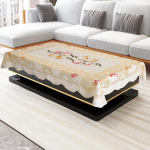 Premium kesklaua laudlina, pehme puuvillane kudumiskangas (Spring-101, 40x60- Diivanilaud) 60 x 40 inch (Rectangular kollane