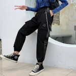 Gooti naised mustad kaubap&uuml;ksid Harajuku punk-kettp&uuml;ksid naiste hiphopi ostukeskus Goth Streetwear Techwear Egirl Grunge XXL