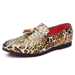 2024 Luksuslikud Meeste Nahast Kingad Moodsad Tuttidega Leopard Mokassiinid Meeste Slip-on Peo Vabaaja Kingad Suurused 38-48 Dropshipping 10.5 leopard