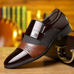 Klassikaline &auml;rikleit Meeste kingad Pidulik kleidikingad Meeste Oxfordi jalatsid Elegentsed nahast kingad meestele Loafers veinipunane 48