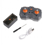 Uus 8-suunaline kaugjuhtimispuldi komplekt koos 6,0 liitiumakukastiga, toetab Bluetoothi/APP-i programmeerimist, kaugjuhtimispult, MOC ehitusplokkide osad