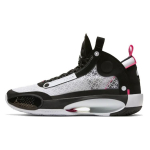 Air Jordan 34 PF Hiina uusaasta unisex tossud Valge Must Metallik-h&otilde;bedane BQ3381-016 41