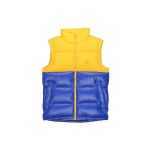 Adidas Originals Trefoil Alla T&auml;idetud Regen Vest Seisva Krae ja V&auml;rviplokkide Disainiga Meeste Vestid Kuldne Sinine GE1327 XS