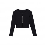 Nike Sportswear Chill Knit &Uuml;hev&auml;rviline T&otilde;mblukuga V-kaelusega Kitsas Soonikuga Pikkade Varrukate Kampsun Naiste Topid Must FN3683-010 L