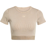 Adidas Originals Essentials Soonikuga Pestaud &Uuml;mmarguse Kaelusega Sportlik Kitsa L&otilde;ikega Moodne L&uuml;hikeste Varrukatega Tavaline T-s&auml;rk Naiste Topid JW3577 M beige