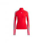 Adidas Originals Adilenium Three Stripes Logo tikitud liibuvate raglaanvarrukatega T-s&auml;rk naistele IV9329 XXS