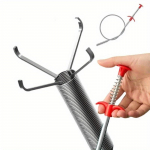 Sanitaartehnilised seadmed Nelja k&uuml;&uuml;nega konksu s&uuml;vendaja kanalisatsiooni WC-t&ouml;&ouml;riist Manuaalne tualettk&auml;epide Juuste puhastamine ummistus majapidamine