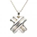 Used TIFFANY&Co. Necklace Signature cross Silver925 3.8g Silver Accessories
