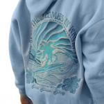 S&uuml;gistalvine naiste kapuuts, pikad varrukad Paks &uuml;hev&auml;rviline elastne mansett, p&auml;ikeseloojangu muster, kaldus &otilde;la, lahtine kapuutsiga plaaster taskutops S