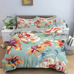 Klassikalised tekikottide komplektid Flower Blue Gold King, Queen, Full, Double Top Tekikatted Padjap&uuml;&uuml;rid Voodipesu voodipesu komplekt 260x220cm 70x133cm