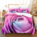 Roosa roosi tekikott Romantiline teemaline valentinip&auml;eva emadep&auml;eva voodipesukomplekt Queen King Size pol&uuml;estrist tekikate EU single(135x200cm)
