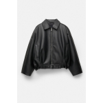 2025 kevad naiste Ameerika piloodijakk retro casual kunstnahast &uuml;ler&otilde;ivaste mantel S black