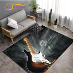 Fender p&otilde;leva kitarri mustriga vaip elutupp magamistuba Kohvi jooga matid k&ouml;&ouml;k Ukse Laste libisemiskindlad matid Alfombra s&uuml;nnip&auml;evakingitus 40x60cm16x24in gray