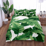 Troopilised palmipuulehed Voodipesukomplekt King Queen Double Full Twin &Uuml;he voodi suurus Tekikott Padjap&uuml;&uuml;r Voodipesukomplekt 140x210cm