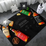 J-Jack-Danielsi viski mustriga toamatid Pestavad Libisemiskindlad Elutoa Diivani Toolide Alusmatt K&ouml;&ouml;gi Alfombra 40x60cm