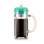 BODUM CAFFETTIERA Prantsuse presskohvimasin, 1000 ml, Kiirroheline, roostevabast terasest filtri ja klaasist kannuga, leotusmeetodil kohvi valmistamiseks [Ehtne],