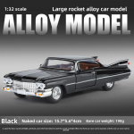 1/32 m&otilde;&otilde;tkavas Eldorado Biarritz seeria sulamist auto mudel heliga ja valgusega, valatud m&auml;nguautod, laste poiste s&uuml;nnip&auml;evakingitus, kodu kaunistus must