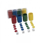 Accessoires pour jeu de ludo - D&eacute;s - Pions - Gobelets