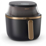 Friteuse &agrave; Air - PHILIPS - NA342/00 - 7.2 Litres - 2000 Watt - Contr&ocirc;le Tactile Noir et Or must