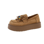 Moodsad Loafersid S&uuml;gis Uus &Uuml;mar Nina S&uuml;gava Suuga Suede Tutt Slip-on Platvorm Libisemiskindel Kulumiskindel &Uuml;hed Kingad 39 brown