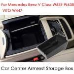 Mercedes Benz V-klass W639 W638 VITO W447 Autotarvikud Ukse sisek&auml;epide K&auml;etoe panipaiga karp Sahtel Alus Konteiner Armrest Storage Box