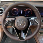 For Mercedes Benz GLC GLA GLB GLE GLS G350 G500 C200 E300 S400 S450 Hand-stitch Dark brown Leather Steering Wheel Cover tumepruun v&auml;rv