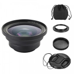 Professionaalne 37mm Makro 72mm Lainurkobjektiiv 0.39x Full HD 4K Videokaamerale 2-in-1 Universaalne Objektiivi Adapter Videokaamerate Tarvik must