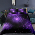 Pehme Boheemlaslik V&auml;rviline Mandala Voodipesu Kollektsioon Mikrofiiber Galaktika Prindiga Tekikott T&otilde;mblukuga Padjap&uuml;&uuml;r Kodu Tekstiil EU single(135x200cm)