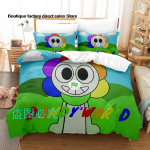 Sprunki Voodipesukomplekt &Uuml;he Twin T&auml;is Kuninganna Kuningas Suurusega Voodikomplekt T&auml;iskasvanu Laste Magamistuba Tekikott Komplektidsprunki Anime Voodipesu Komplekt Voodi EU Single(135*200cm)3pcs