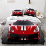 Spordiauto v&otilde;idus&otilde;idu voodipesukomplekt &Uuml;he-/Twin-/Full-/Queen-/King-suuruses Maasturi veoauto tekikoti komplekt T&auml;iskasvanu lapse magamistuba Superspordiauto EU Single(135*200cm)3pcs