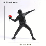 1 tk Vaigust Banksy skulptuurid Lilleviskaja kuju Pommitaja Kodu kaunistus Laua aksessuaarid Kogutav kujuke Dekoratiivne Inter