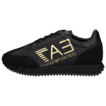 Emporio Armani EA7 Nahast Logoga &Uuml;marate Varvastega Paelkinnitusega Madalad Vabaajajalatsid Unisex Vabaajajalatsid Must 7X000541AF18609MZ177 38 black