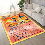 15 suurust Pok&eacute;moni kaardid Charizardi tr&uuml;kiga vaip elutuppa, magamistuppa, lastetuppa, kodukaunistuseks, piirkonnamatt, diivanikate, esikumat 40x60cm (16x24in)
