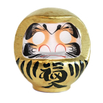 Takasaki Daruma Kuldne Kuju Suurus 3 12x11x15cm &Otilde;nnetoovus Jaapani Traditsiooniline Paberit&ouml;&ouml; Kogumisobjekt kuld