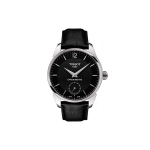 TISSOT Tencel Kollektsioon Mehaaniline Liikumine Meeste K&auml;ekell 43mm Must Tihvliga Roostevabast Terasest Korpus Nahkrihm T070.406.16.057.00 Black Dial