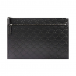 Gucci monogramm logo reljeefne mitmek&uuml;lgne nahast k&auml;ekott Meeste k&auml;ekott Must 495016-CWC1R-1000 Basic Set (Bag+Dust Bag)