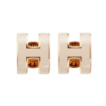 Hermes Mini H Pop Kullatud K&otilde;rvar&otilde;ngad Naiste k&otilde;rvar&otilde;ngad Roosa-Kuld Helepruun H608002FO55 Basic Packaging-Box+Dust Bag or Padding Board