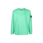 Stone Island FW22 &Uuml;hev&auml;rviline Logoga Plaaster Polo Kraega Vabaaja Pikkade Varrukate Dressipluus Meeste dressipluus Ere-Roheline 771563750-V0052 M