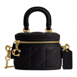 Coach Trail 12 &Uuml;lemise k&auml;epidemega T&otilde;mblukuga Sulgemine Napa Nahast Mini &Otilde;la-Crossbody Kott Naiste kotid Must CU144-B4BK Basic Set (Bag+Dust Bag)