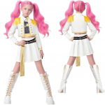 Laste Kpop Cosplay Demon Slayer Rumi Zoe Mira Kost&uuml;&uuml;m Huntrix T&uuml;drukutele Riietus Iidolir&uuml;hma Rolli m&auml;ngimine Halloweeni Karnevalikost&uuml;&uuml;m 160cm