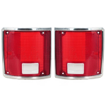 For Chevy C10 C20 C30 K10 1973-1988 1989 1990 1991 Car Tail Light Lens Cover Lamp Shell Taillight No light Bulb 5968329 5968330 Only 1 Left red