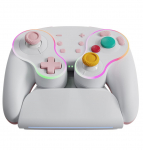 LinYuvo KS62 juhtmevaba kontroller koos laadimisjaamaga Switchi/Lite/OLED PC ja Androidi jaoks, Retro GameCube Turbo koos tagasinupuga