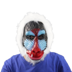 Red-faced baboon latex monkey gorilla headgear Halloween scary animal monkey mask baboon mask Baboon gray