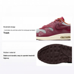 Patta x Nike Air Max 1 Rush Maroon Unisex Tossud Punane Metallik-H&otilde;bedane DO9549-001 41
