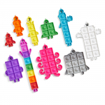 Numberblocks Sensoriline Mullim&auml;ngija Numbrim&auml;ng Matemaatiline M&auml;nguasi Fidget M&auml;nguasi Pigistatav M&auml;nguasi Push Pop 96929 - - 10-pakk - (Autentne toode)